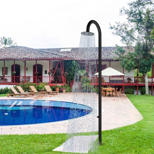 Doccia Curva Nera Per Piscina Inox 316l Sined Doccia Palau Nera