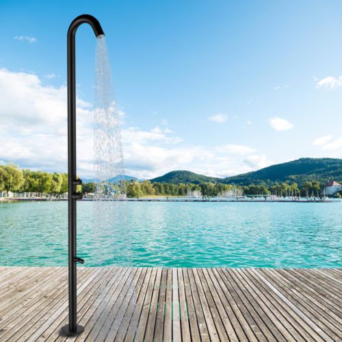 Doccia Nera Per Esterno Acciaio Inox 316l Sined Doccia Quartu Nera