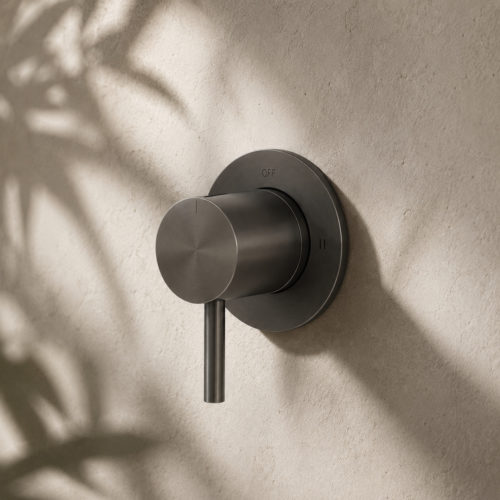 Deviatore muro levante colore canna fucile in acciaio inox 316L resistente e duraturo