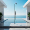 Doccia Acciao Inox 316l Per Esterno Nera Sined Doccia Bosa Nera DOCCIA BOSA NERA Ambientata 100x100