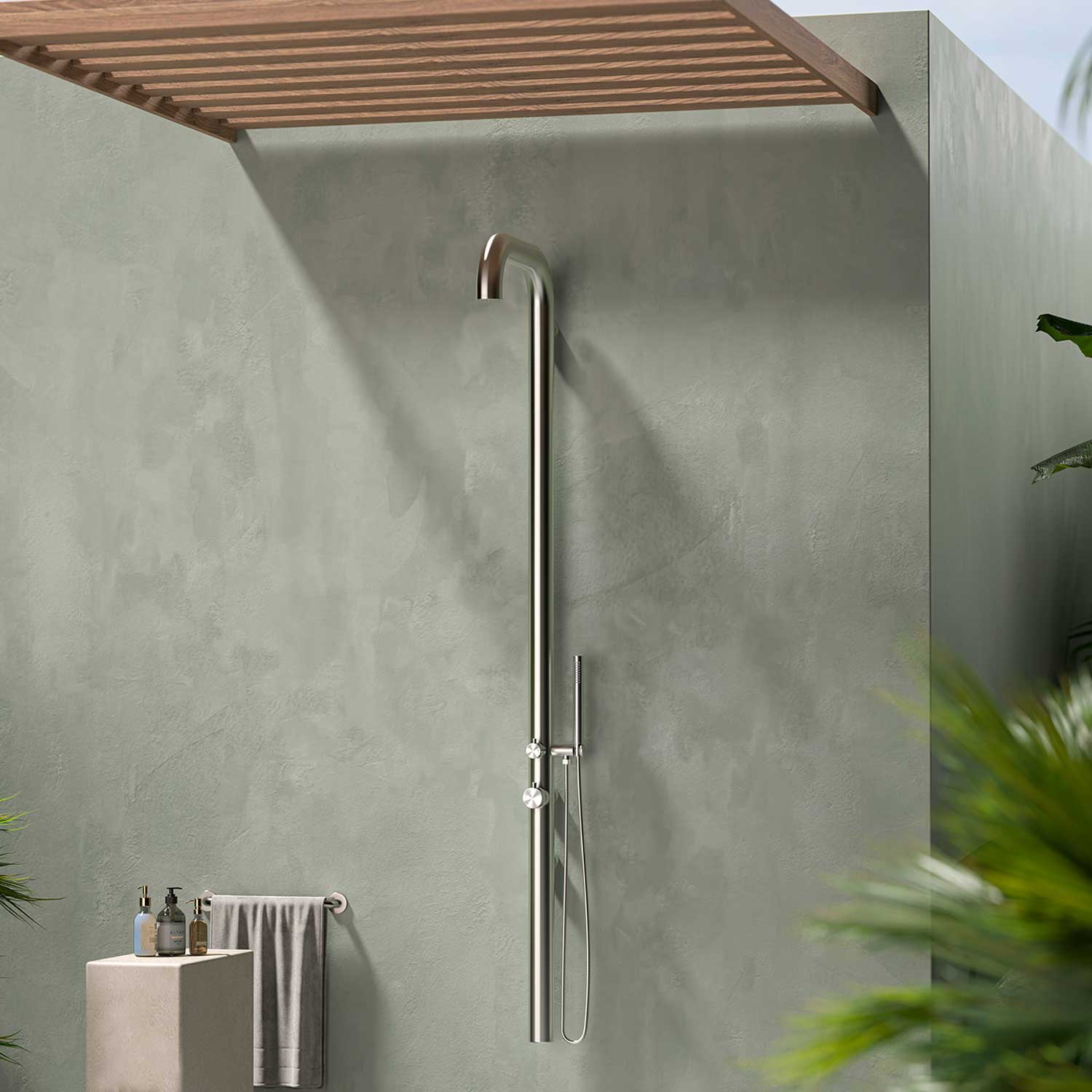 DOCCIA CHIA PARETE INOX Ambientata