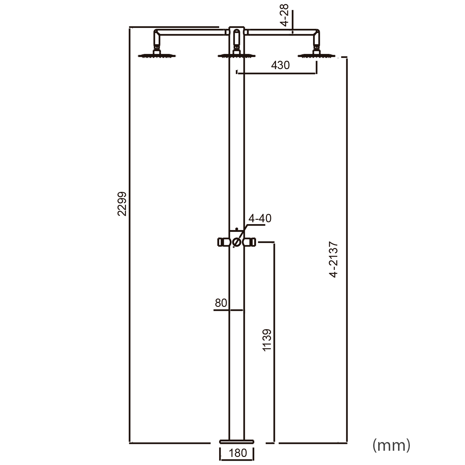 DOCCIA INOX IDRA 4T 1
