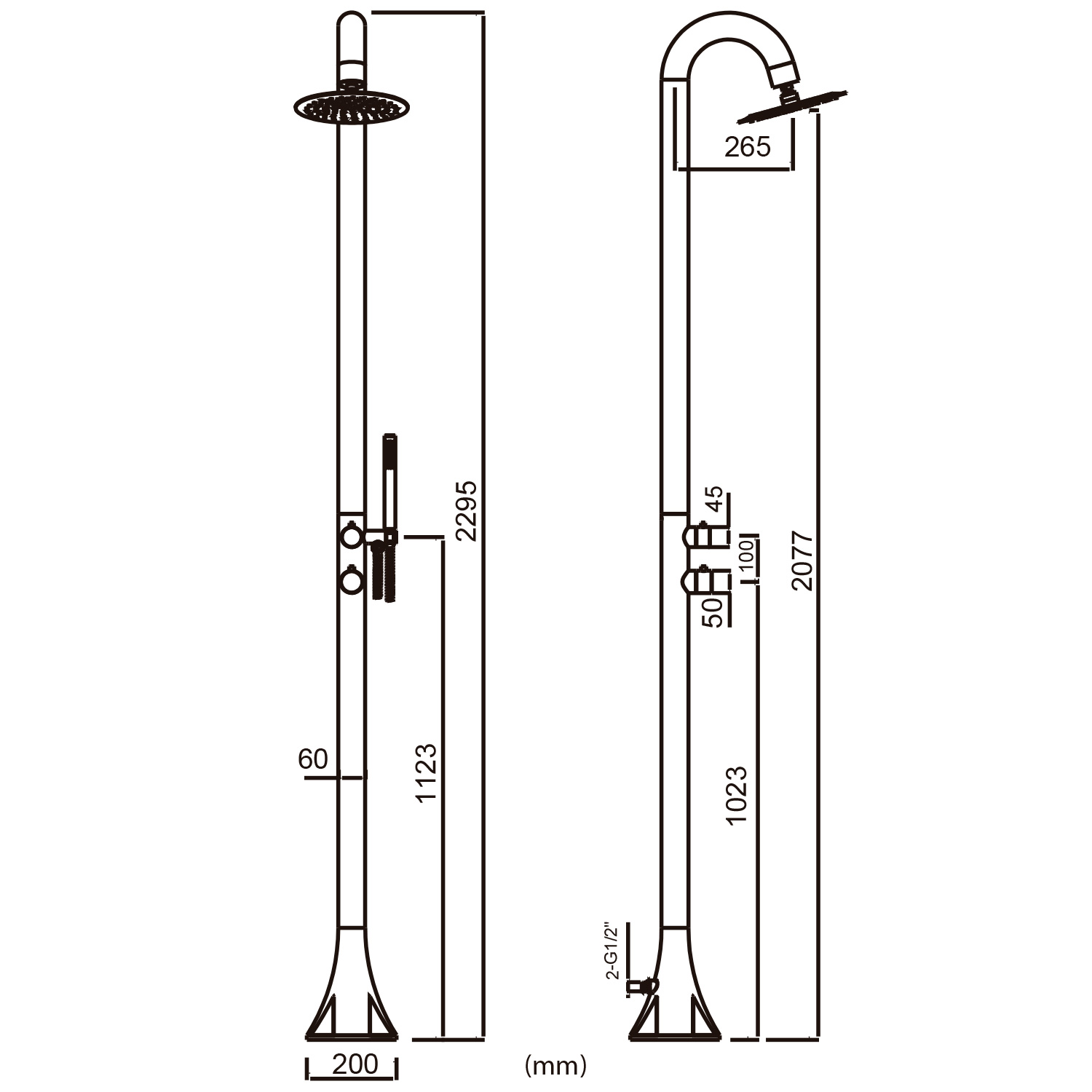 DOCCIA INOX LUNA D BIANCA