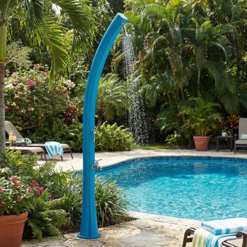 Doccia Blu in Polietilene HD Riscaldamento Solare 25 Litri Giardino