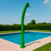 Doccia Verde in Polietilene HD con Riscaldamento Solare e Accessori Neri DOCCIASOLARE RIO VERDE BLACKMATT Ambientata 100x100