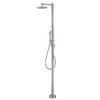 Doccia per piscine in acciaio 316 color acciaio con rubinetto monocomando IMEX GPK012 AC 100x100