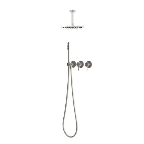 Kit doccia a soffitto acqua fredda 30 cm inox acciaio inox 316L