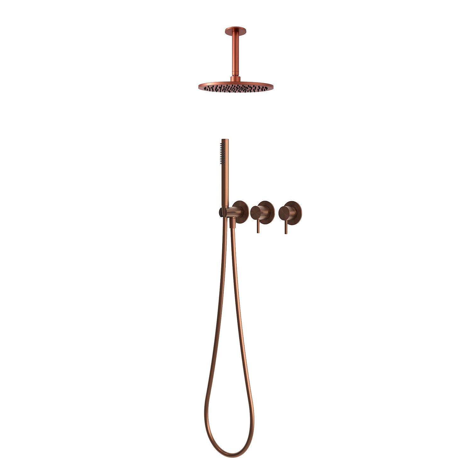 KIT DOCCIA SOFFITTO ACQUA FREDDA CORTO 30 ORO ROSA