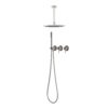 Kit doccia a soffitto 30 cm acqua fredda inox acciaio inox 316L KIT DOCCIA SOFFITTO ACQUA FREDDA LUNGO 25 INOX 100x100