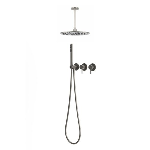 Kit doccia a soffitto 30 cm canna fucile in acciaio inox 316L