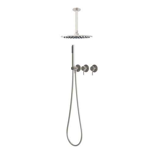 Kit doccia a soffitto acqua fredda 30 cm inox acciaio inox 316L