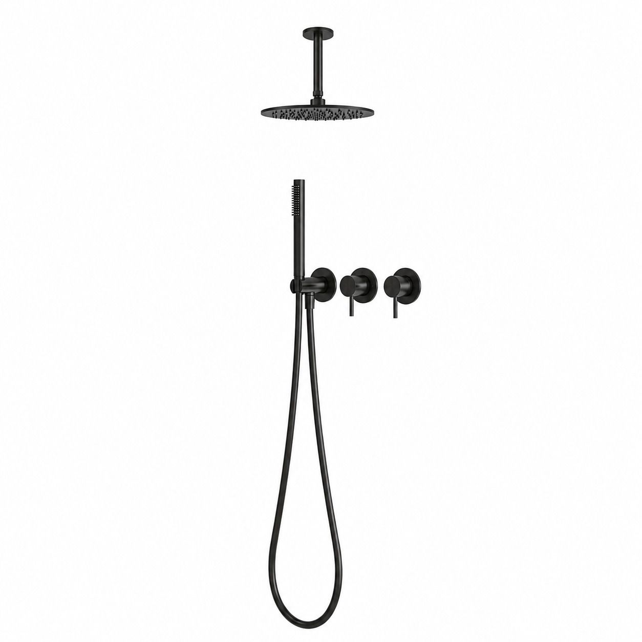 KIT-DOCCIA-SOFFITTO-CORTO-25-NERO KIT DOCCIA SOFFITTO CORTO 25 NERO