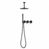 Kit doccia a soffitto corto 30 cm nero in acciaio inox 316L KIT DOCCIA SOFFITTO CORTO 30 NERO 100x100