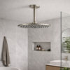 Kit braccio soffione doccia 25 cm in acciaio inox canna fucile resist corrosione KIT SOFFITTO SOFFIONE LEVANTE LUNGO 25 CANNAFUCILE Ambientata 100x100