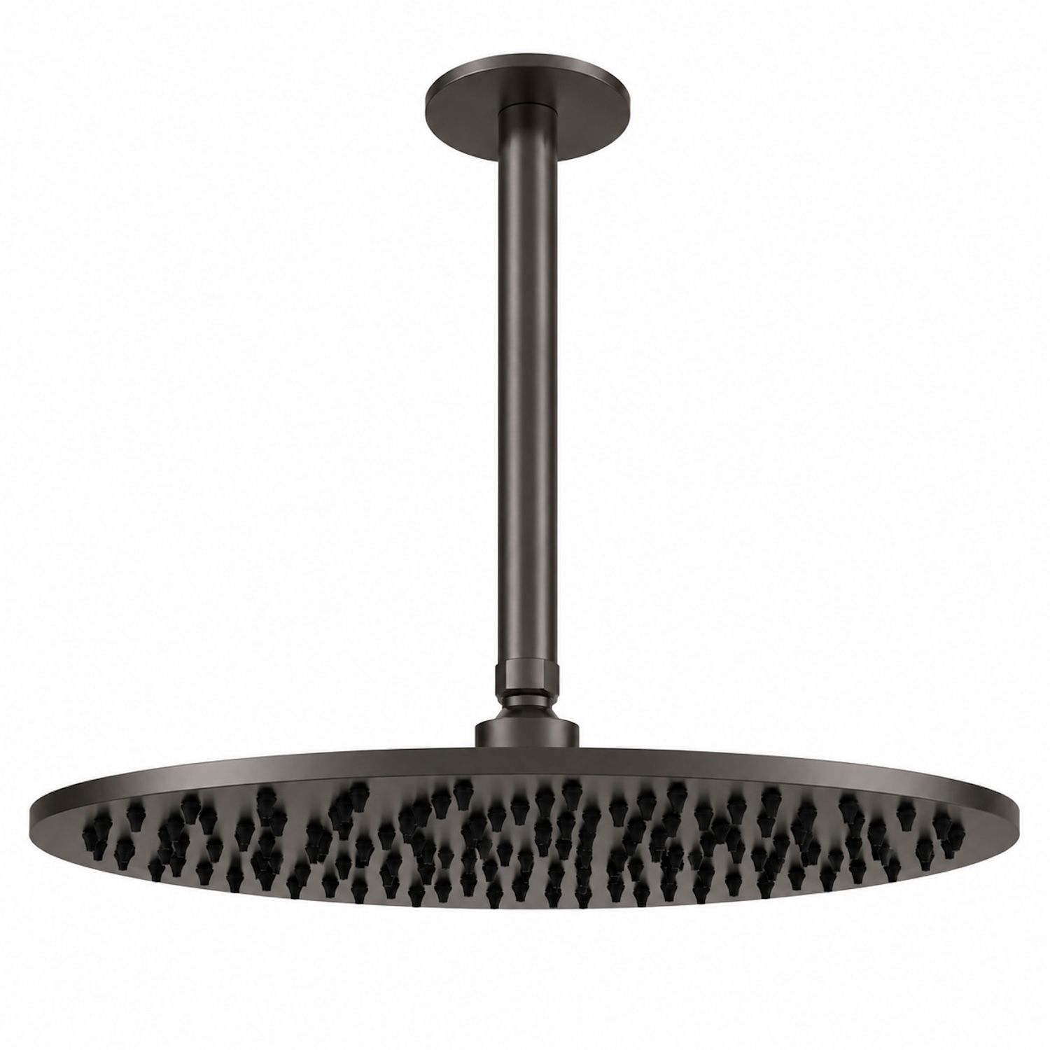 kit doccia soffitto sined levante 30 cm inox gun metal Kit Braccio Soffione Inox 30 gun metal