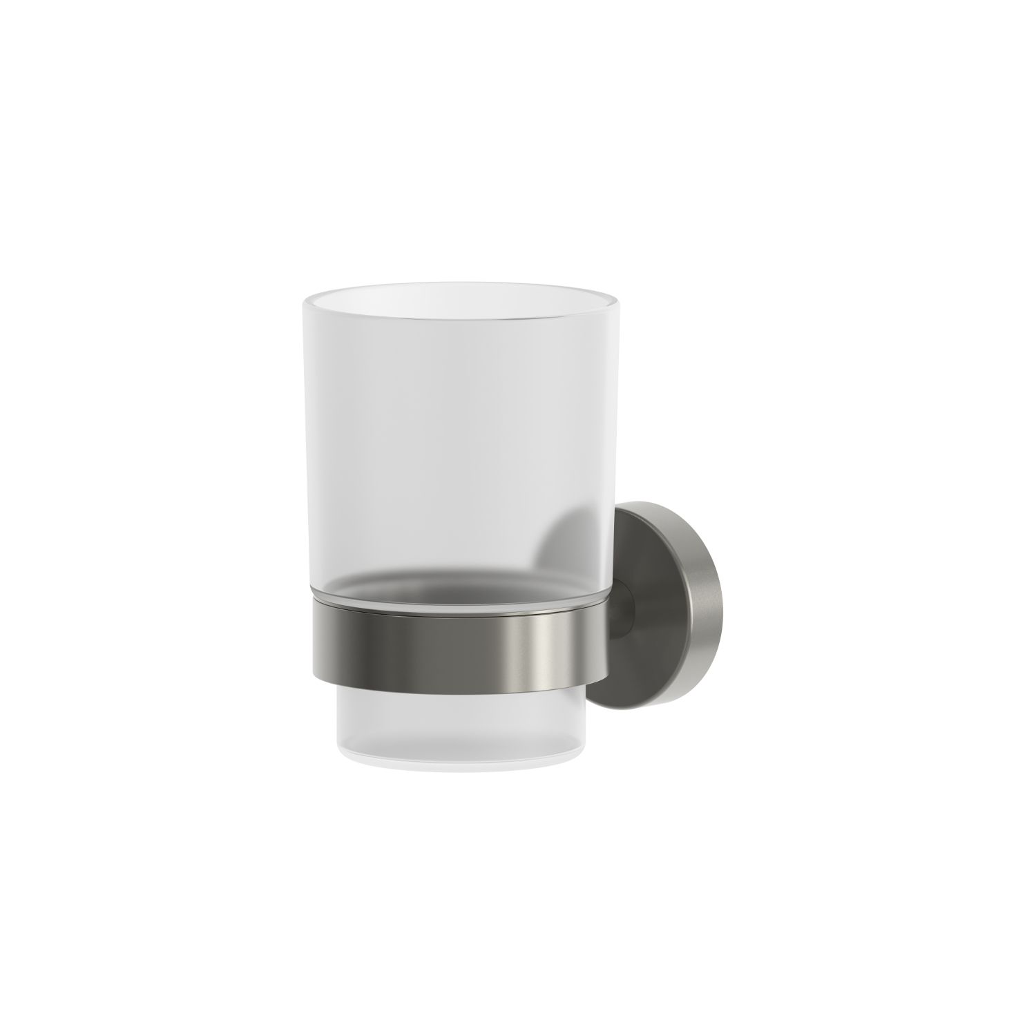 Porta bicchiere Levante singolo in acciaio inox nero PVD Porta spazzolino in accaio inox nero PVD