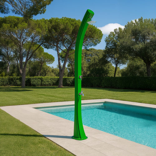 Doccia solare 40L PEHD getto soft facile montaggio per esterni